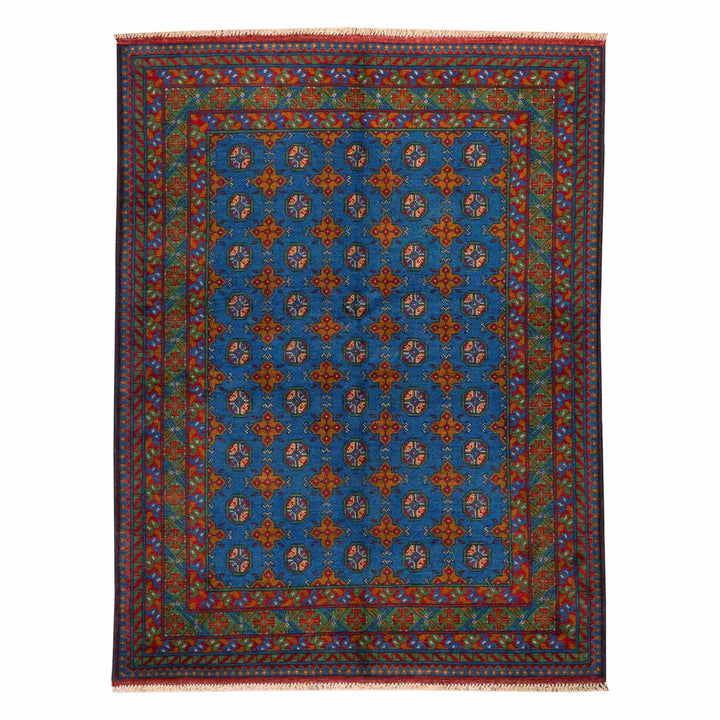 שטיח אפגני בוכרה 00 כחול 201*153 | Bokhara Rug