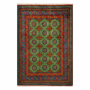 שטיח  אפגני בוכרה 00 ירוק 148*102  | Bokhara Rug