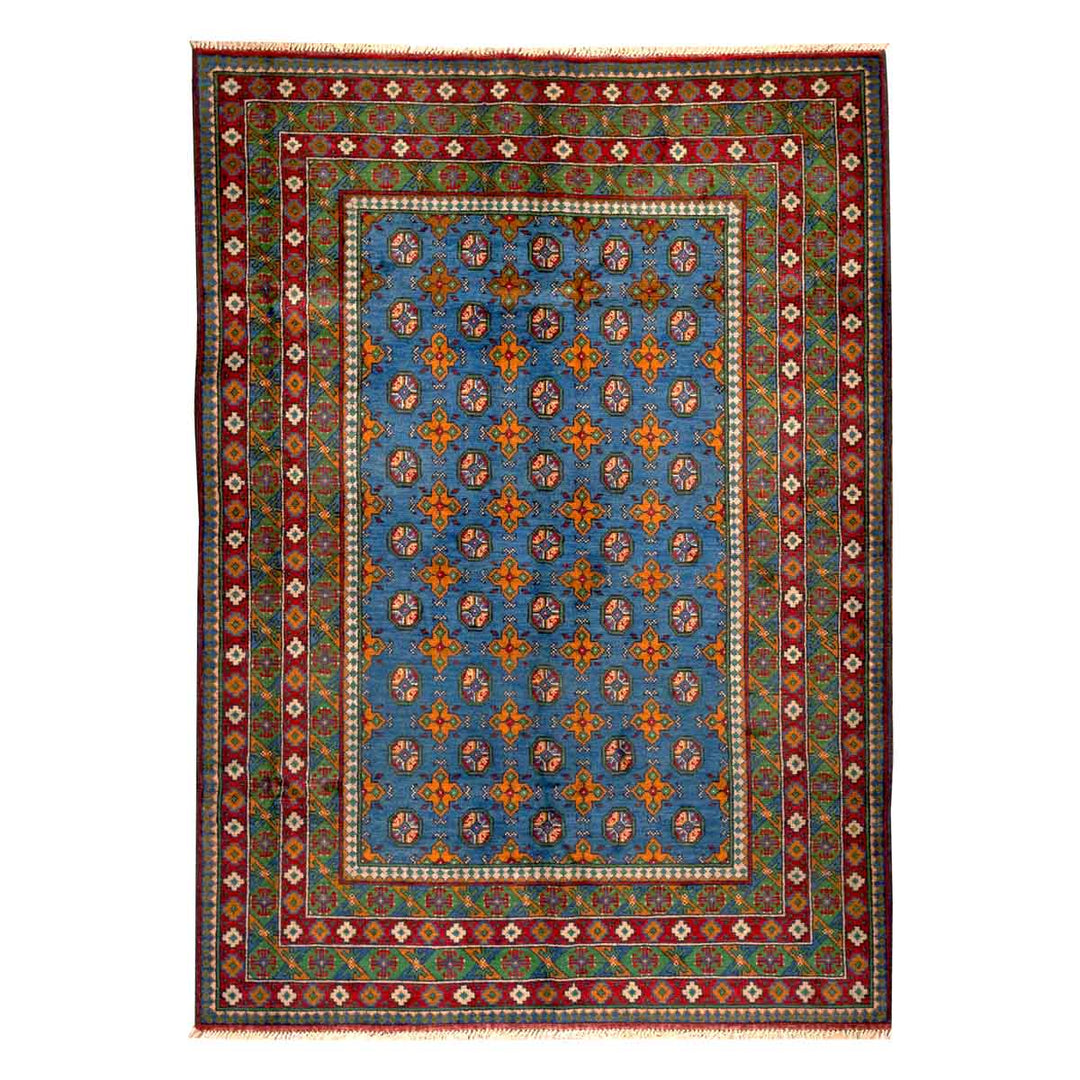שטיח אפגני בוכרה 00 כחול 242*172 | Bokhara Rug