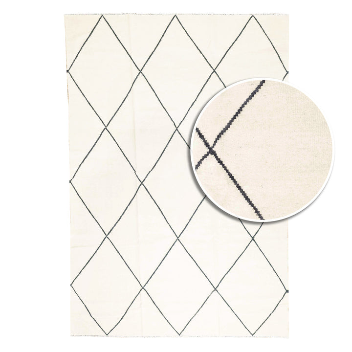 שטיח קילים בוהו 00 קרם/שחור 291*198 | Boho