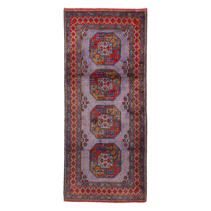 שטיח אפגני רגל פיל 00 סגול 202*84