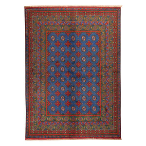 שטיח אפגני בוכרה 00 כחול 235*170 | Bokhara Rug