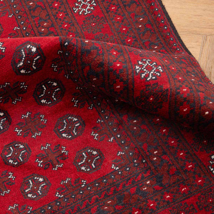 שטיח אפגני בוכרה 00 אדום 237*163 | Bokhara Rug