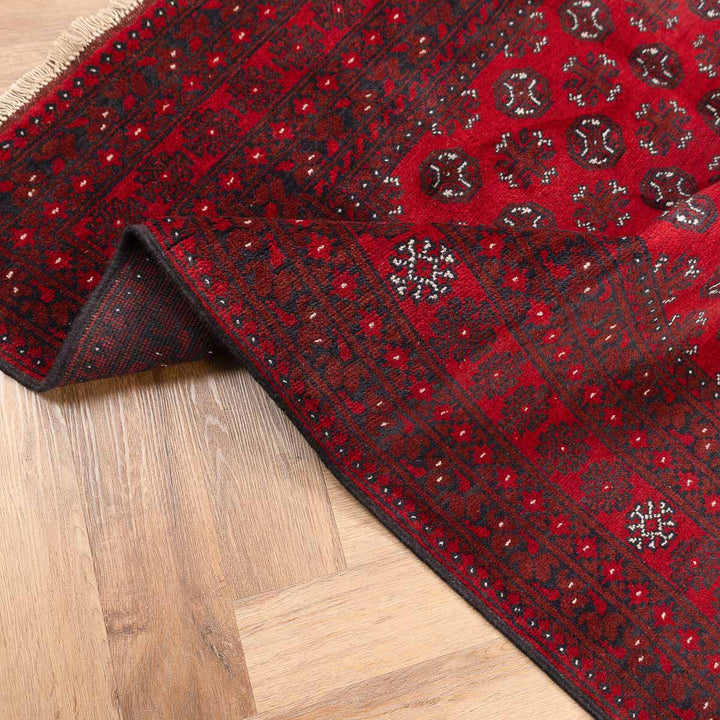 שטיח אפגני בוכרה 00 אדום 237*163 | Bokhara Rug