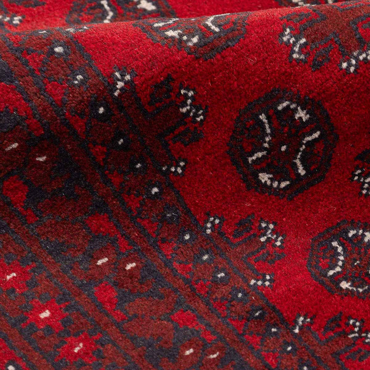 שטיח אפגני בוכרה 00 אדום 237*163 | Bokhara Rug