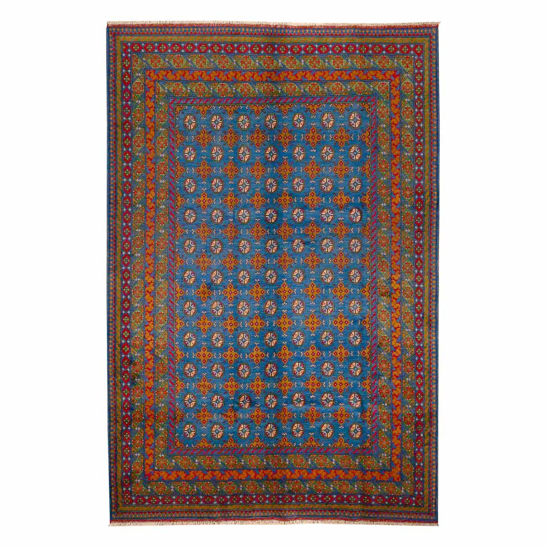 שטיח אפגני בוכרה 00 כחול 300*201 | Bokhara Rug