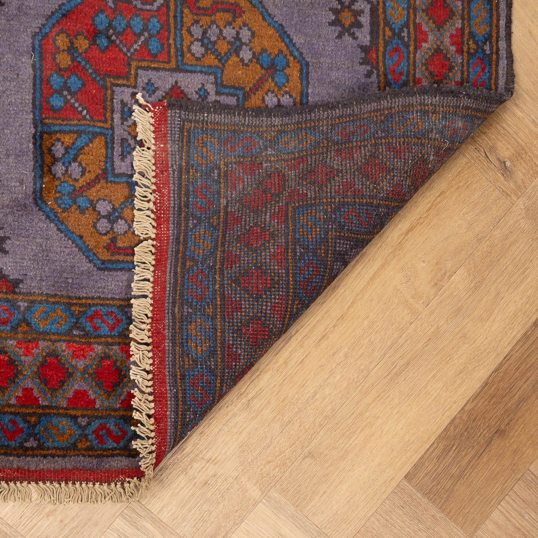 שטיח אפגני רגל פיל 00 סגול 202*84