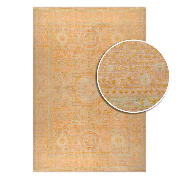 שטיח ממלוק 00 בז'\ורוד עתיק 299*205 | Mamluk