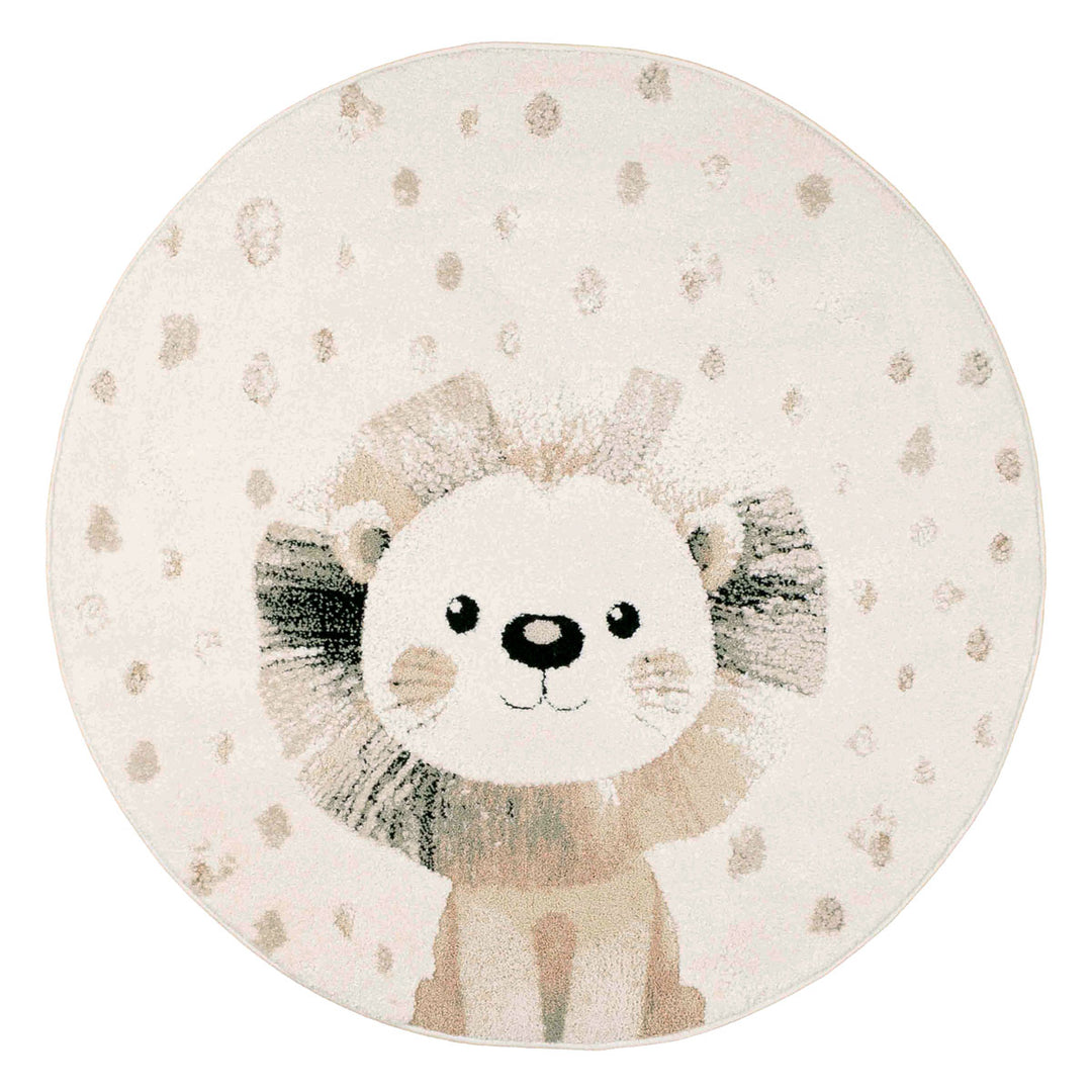 שטיח אריה 01 קרם עגול