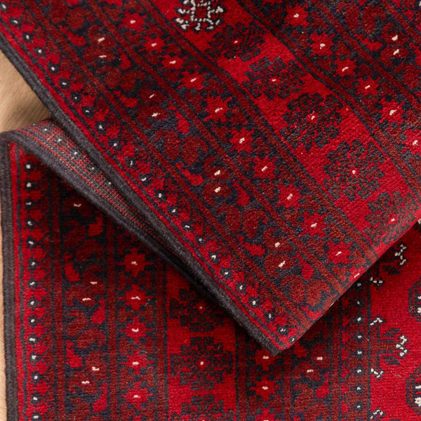 שטיח אפגני בוכרה 00 אדום 237*163 | Bokhara Rug