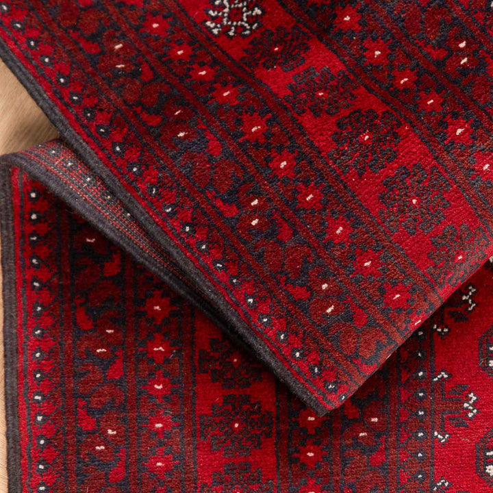 שטיח אפגני בוכרה 00 אדום 237*163 | Bokhara Rug