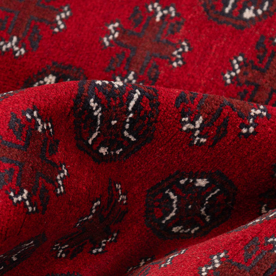 שטיח אפגני בוכרה 00 אדום 237*163 | Bokhara Rug