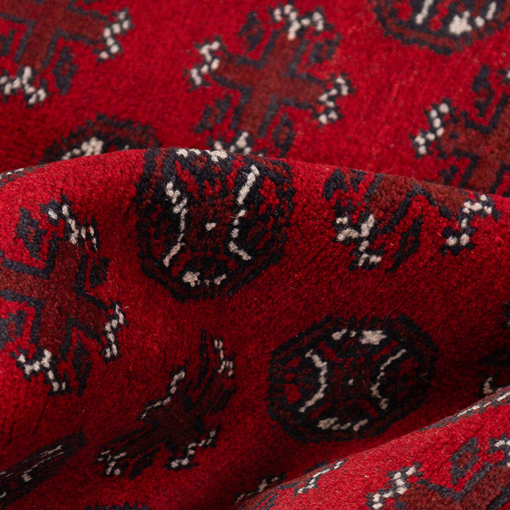שטיח אפגני בוכרה 00 אדום 237*163 | Bokhara Rug