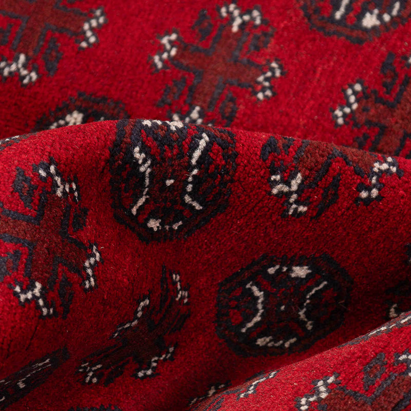 שטיח אפגני בוכרה 00 אדום 237*163 | Bokhara Rug