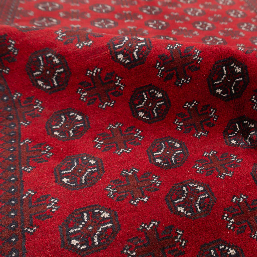 שטיח אפגני בוכרה 00 אדום 237*163 | Bokhara Rug