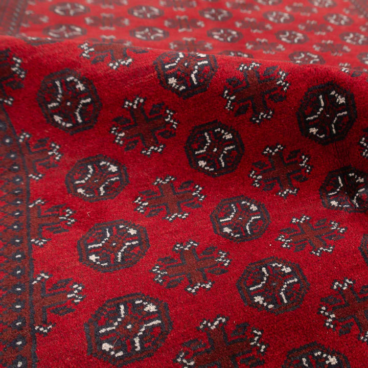 שטיח אפגני בוכרה 00 אדום 237*163 | Bokhara Rug