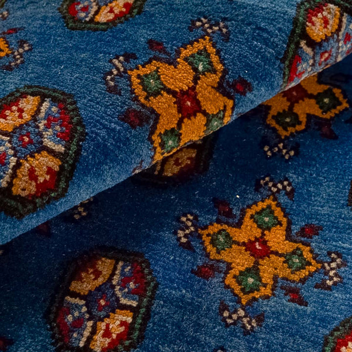 שטיח אפגני בוכרה 00 כחול 242*166 | Bokhara Rug