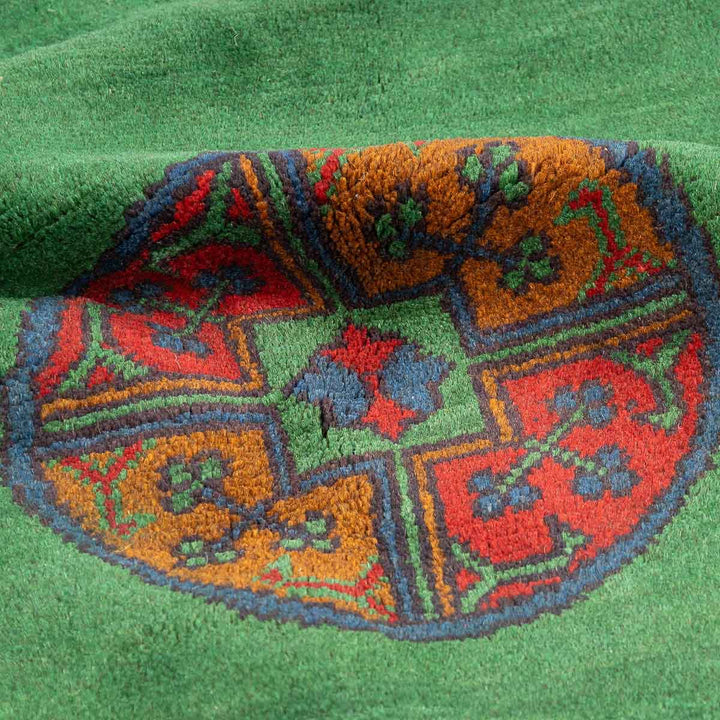 שטיח אפגני רגל פיל 00 ירוק  145*143