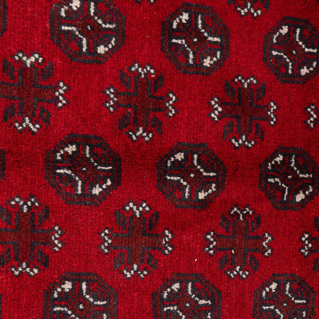 שטיח אפגני בוכרה 00 אדום 237*163 | Bokhara Rug