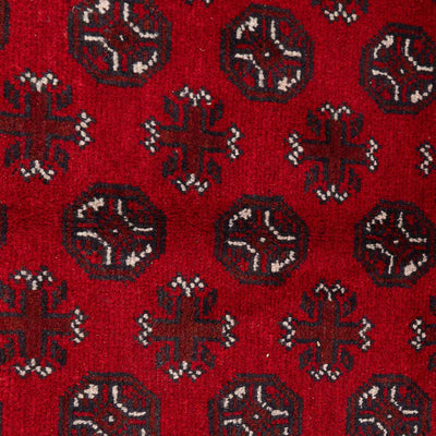שטיח אפגני בוכרה 00 אדום 237*163 | Bokhara Rug