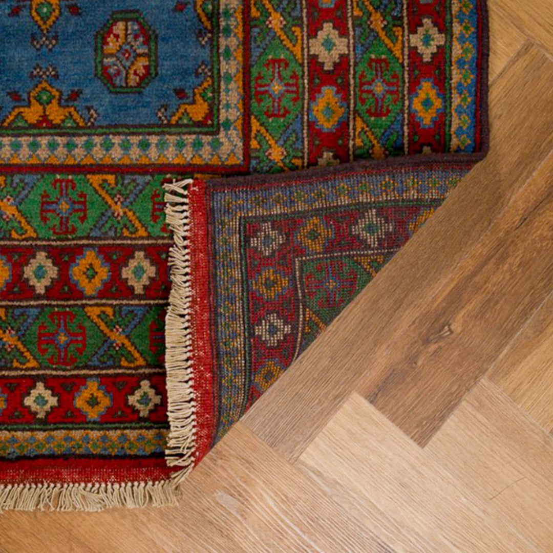 שטיח אפגני בוכרה 00 כחול 242*166 | Bokhara Rug