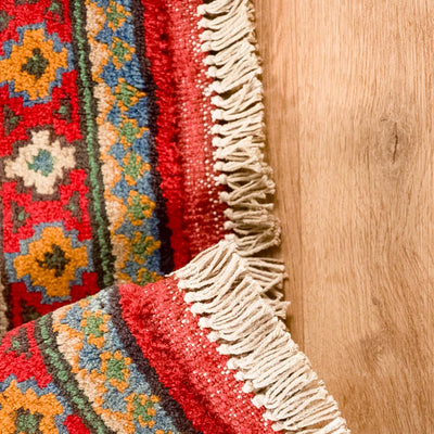 שטיח אפגני בוכרה 00 כחול 242*166 | Bokhara Rug