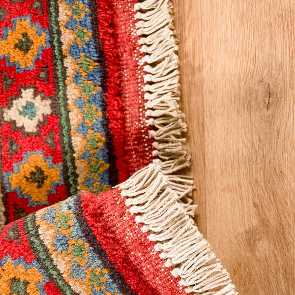 שטיח אפגני בוכרה 00 כחול 242*166 | Bokhara Rug