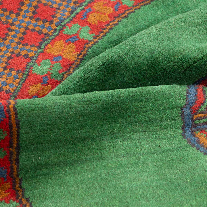 שטיח אפגני רגל פיל 00 ירוק  145*143