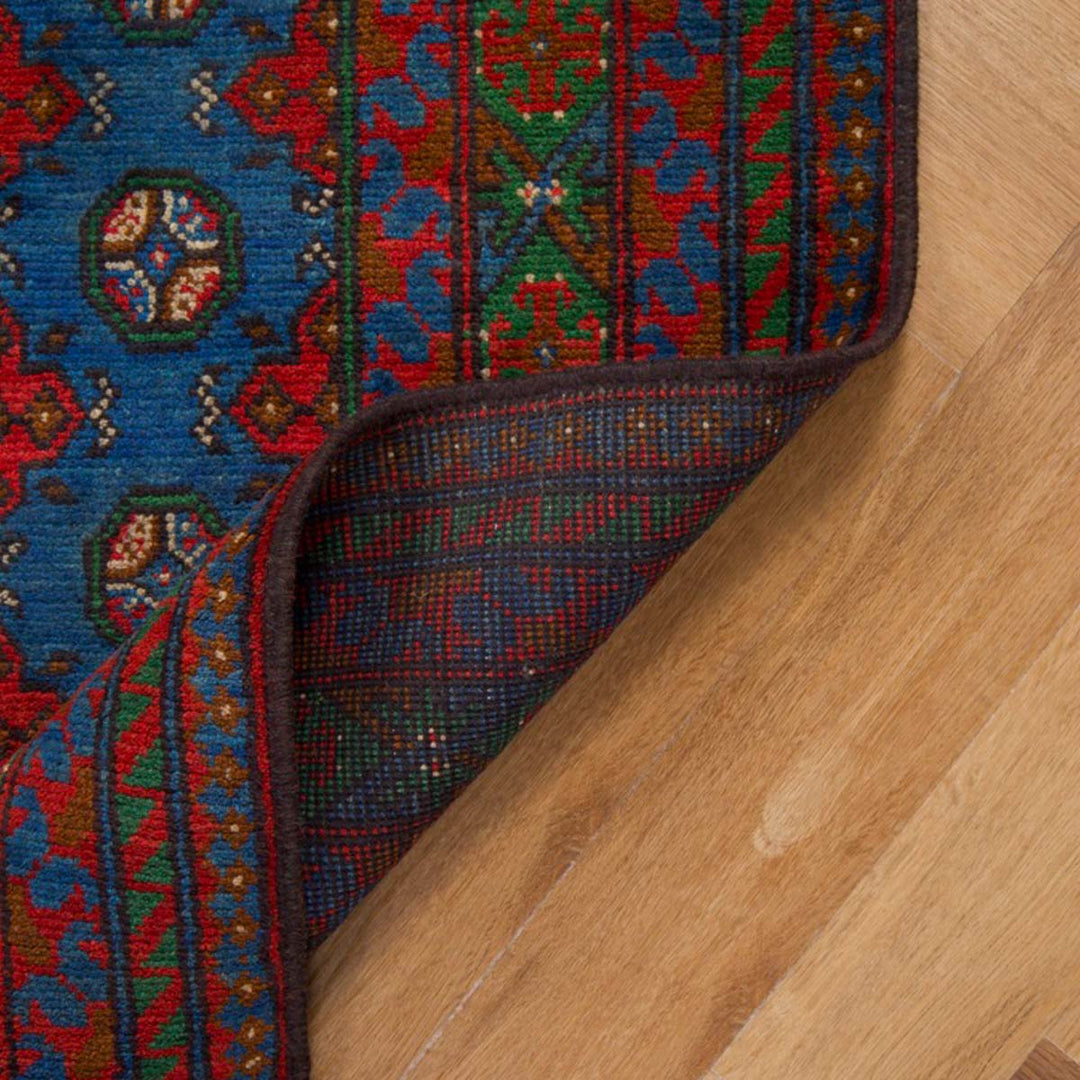 שטיח אפגני בוכרה 00 כחול 198*152 | Bokhara Rug