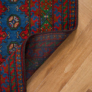 שטיח אפגני בוכרה 00 כחול 198*152 | Bokhara Rug