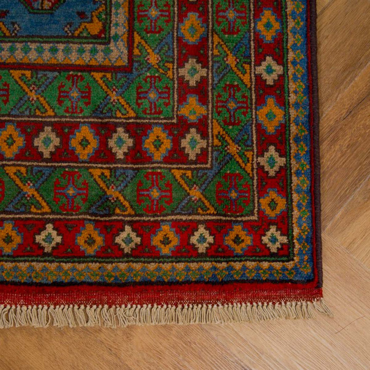 שטיח אפגני בוכרה 00 כחול 242*166 | Bokhara Rug