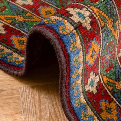 שטיח אפגני בוכרה 00 כחול 242*166 | Bokhara Rug