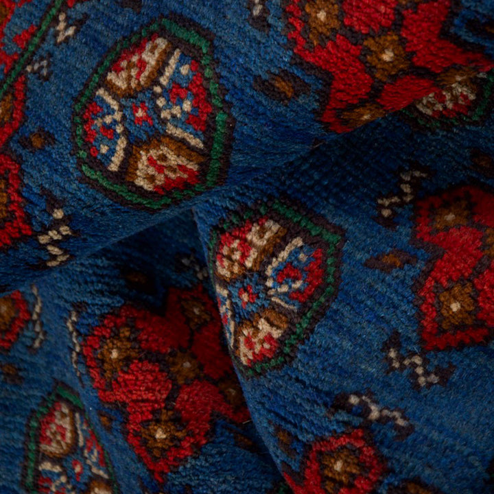 שטיח אפגני בוכרה 00 כחול 198*152 | Bokhara Rug