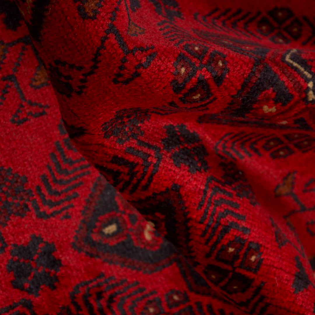 שטיח אפגני חלממדי 00 אדום 297*80