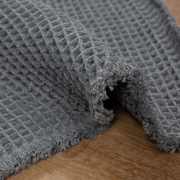 שטיח אמבט אוסקר משובץ 01 אפור כהה | Oscar