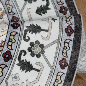 שטיח רחיץ מלטה  04 עגול צבעוני | Malta Washable Rug