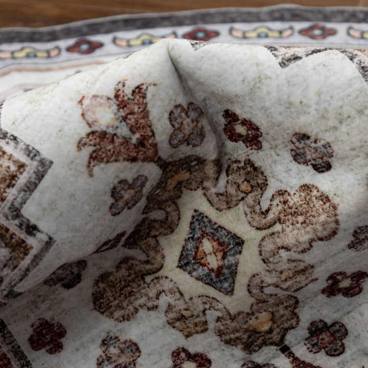 שטיח רחיץ מלטה  04 עגול צבעוני | Malta Washable Rug