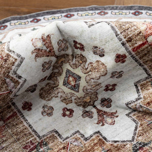 שטיח רחיץ מלטה  04 עגול צבעוני | Malta Washable Rug