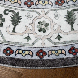 שטיח רחיץ מלטה  04 עגול צבעוני | Malta Washable Rug