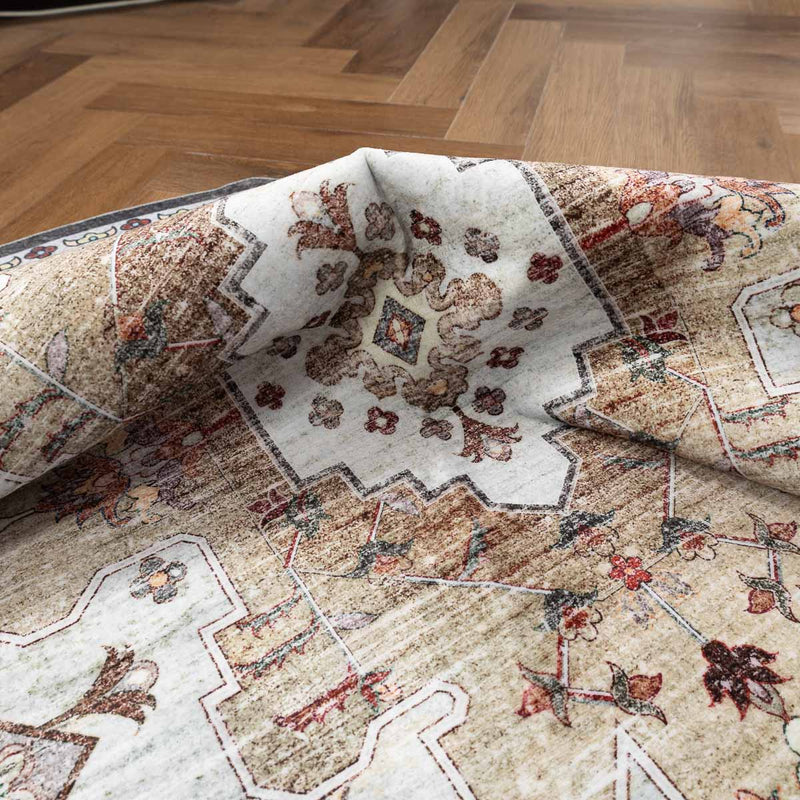 שטיח רחיץ מלטה  04 עגול צבעוני | Malta Washable Rug