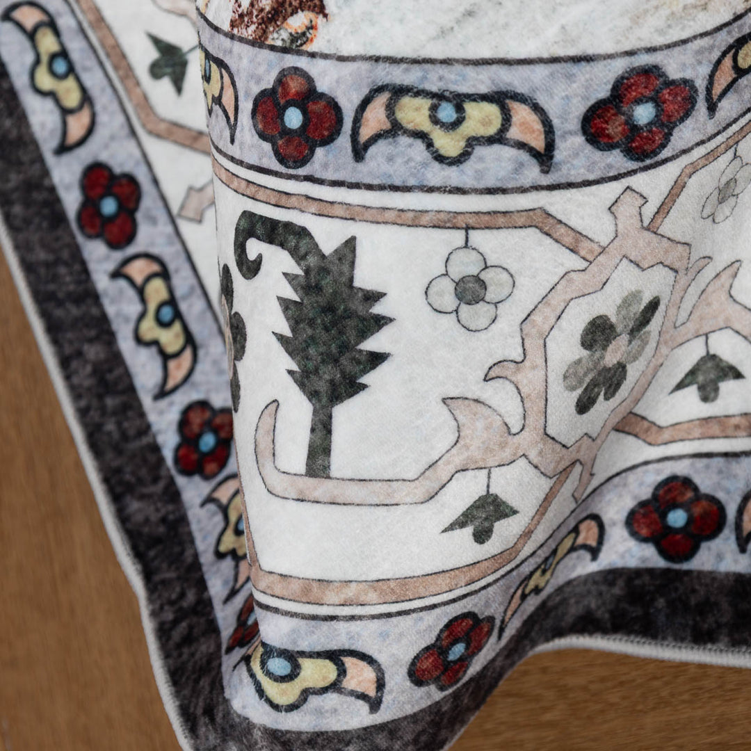 שטיח רחיץ מלטה  04 עגול צבעוני | Malta Washable Rug