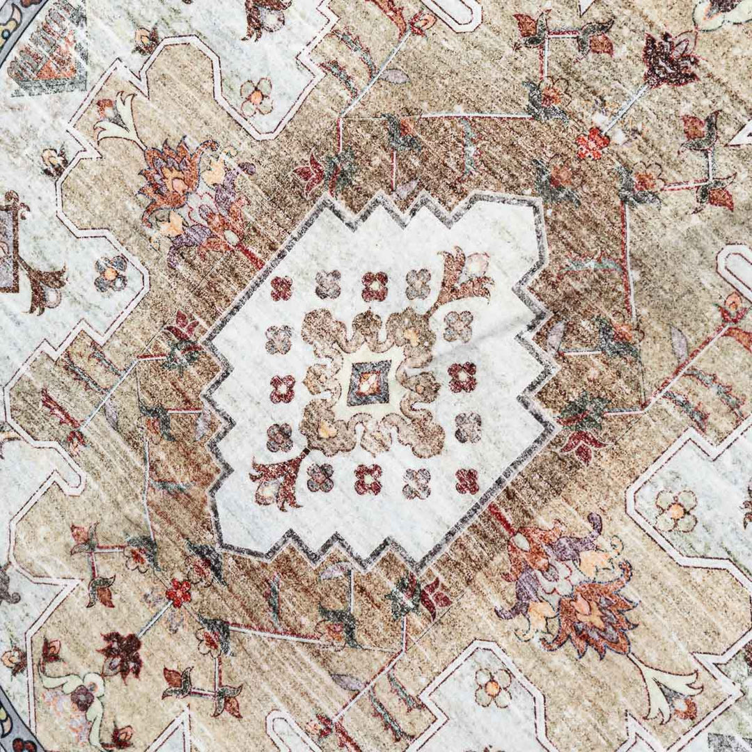 שטיח רחיץ מלטה  04 עגול צבעוני | Malta Washable Rug