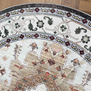 שטיח רחיץ מלטה  04 עגול צבעוני | Malta Washable Rug