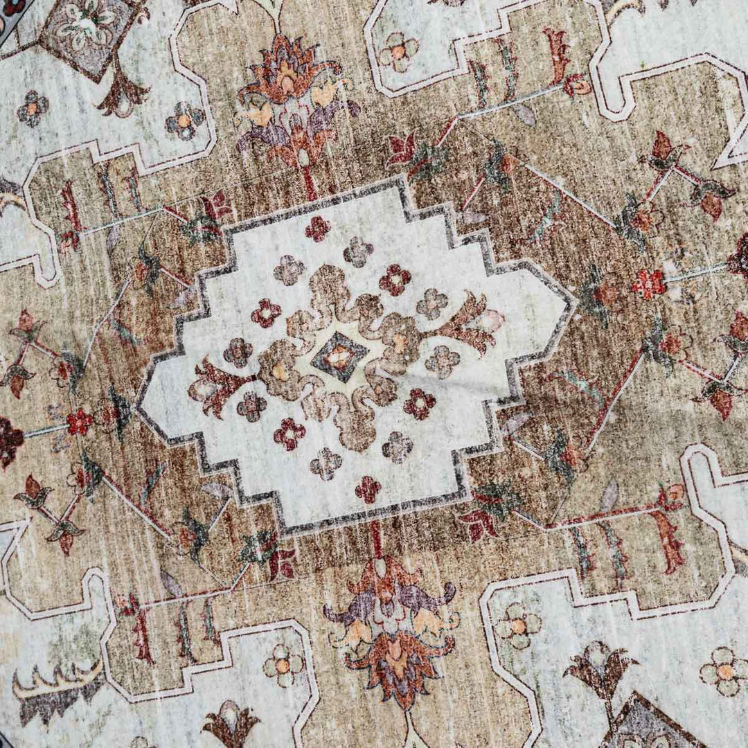 שטיח רחיץ מלטה  04 עגול צבעוני | Malta Washable Rug