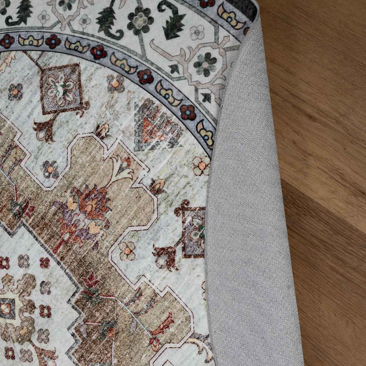 שטיח רחיץ מלטה  04 עגול צבעוני | Malta Washable Rug