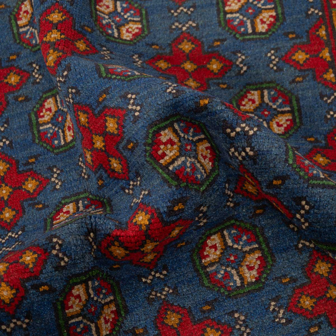 שטיח  אפגני בוכרה 00 כחול 203*160  | Bokhara Rug