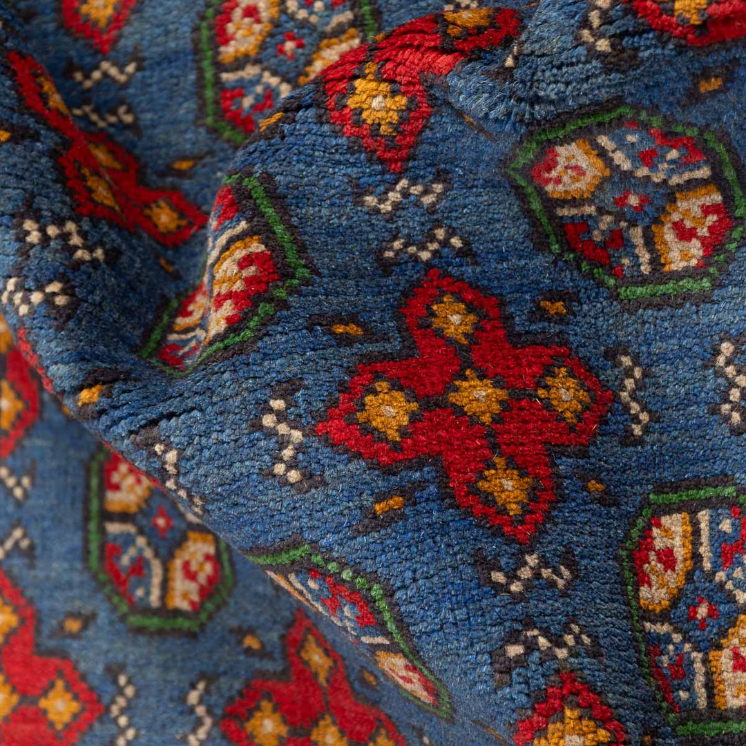 שטיח  אפגני בוכרה 00 כחול 203*160  | Bokhara Rug