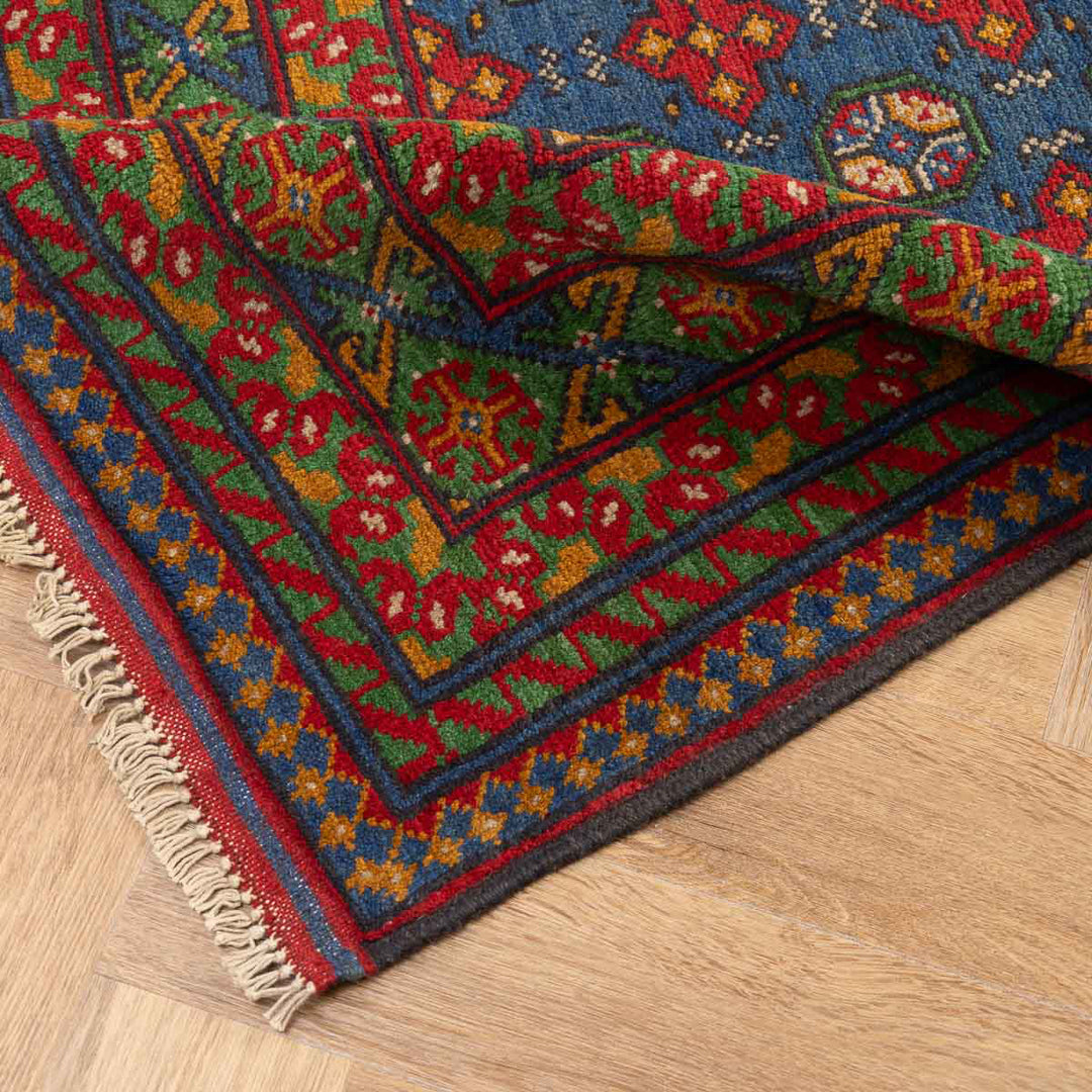 שטיח  אפגני בוכרה 00 כחול 203*160  | Bokhara Rug