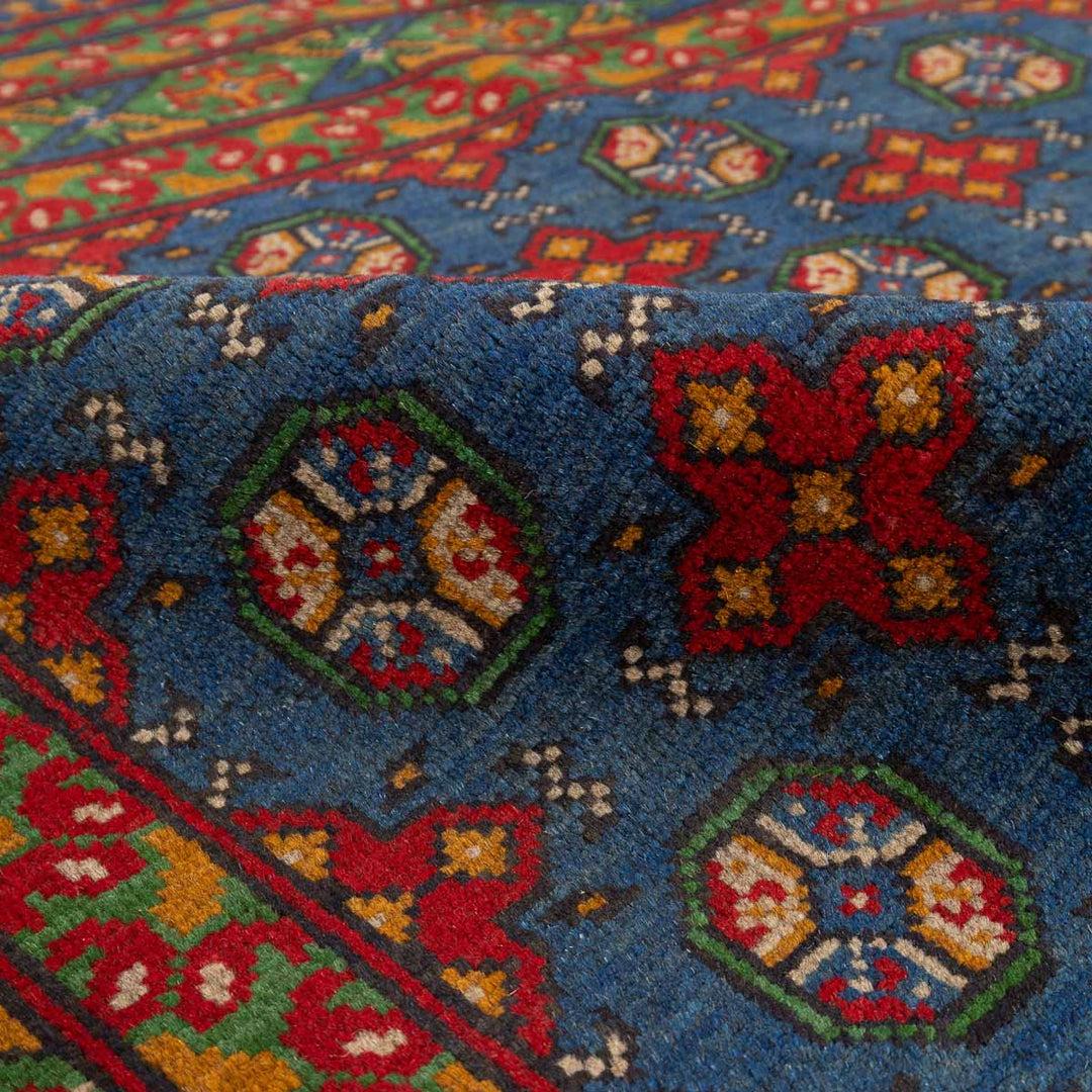 שטיח  אפגני בוכרה 00 כחול 203*160  | Bokhara Rug