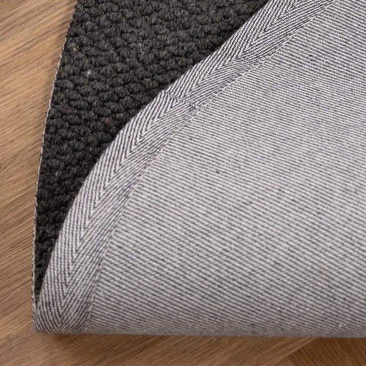 שטיח סווינג 01 אפור כהה עגול | Swing